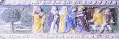 The Madonna Between Saints Francis, Dominic and Bernard-Giovanni Della Robbia-Mounted Giclee Print