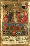 Coronation of Pope Pius II, with City of Siena at Bottom Guarded by Two Heraldic Lions-Giovanni di Paolo-Giclee Print