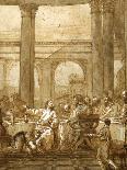 Feast in the House of Simon, 18Th/Early 19th Century-Giovanni Domenico Tiepolo-Framed Giclee Print