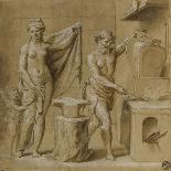Victories Embracing a Candelabrum-Giovanni Francesco Penni-Giclee Print
