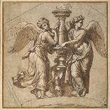 Vénus et l'Amour dans la forge de Vulcain-Giovanni Francesco Penni-Giclee Print