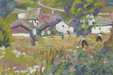 Flowering Meadows in Maloja; Bluhende Wiesen Bei Maloja, C.1912-1924 (Oil on Canvas)-Giovanni Giacometti-Giclee Print