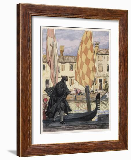 Giovanni Giacomo Casanova Chevalier de Saingalt Italian Adventurer in Carnival Mask Venice-Auguste Leroux-Framed Art Print