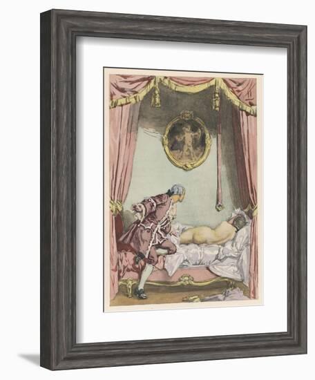 Giovanni Giacomo Casanova Italian Adventurer, He Finds Zeroli Asleep-Auguste Leroux-Framed Art Print