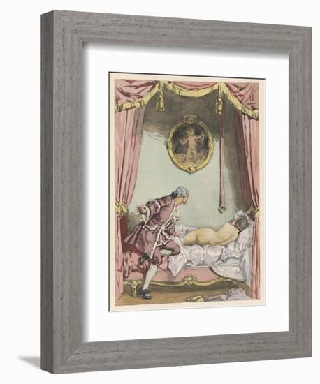 Giovanni Giacomo Casanova Italian Adventurer, He Finds Zeroli Asleep-Auguste Leroux-Framed Art Print