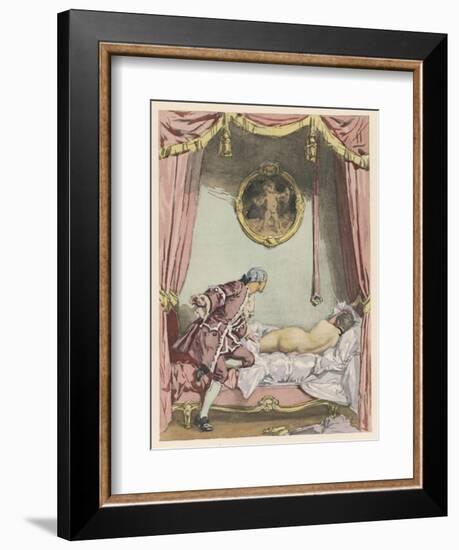 Giovanni Giacomo Casanova Italian Adventurer, He Finds Zeroli Asleep-Auguste Leroux-Framed Art Print