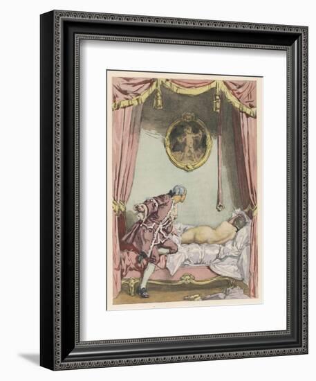 Giovanni Giacomo Casanova Italian Adventurer, He Finds Zeroli Asleep-Auguste Leroux-Framed Art Print