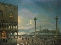 View of the Doge's Palace, the Bridge of Sighs and the Prison-Giovanni Grubacs-Giclee Print