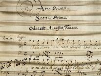 Autograph Music Score of Totila, 1677-Giovanni Legrenzi-Mounted Giclee Print