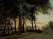 Along Seine in Paris-Giovanni Lessi-Giclee Print