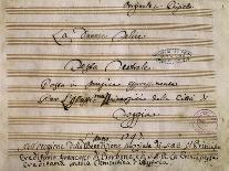 Frontispiece of the Autograph Music Score of Dido-Giovanni Paisiello-Giclee Print