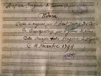 Autograph Music Score of Dido-Giovanni Paisiello-Framed Giclee Print