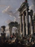 La Place Navone à Rome-Giovanni Pannini-Framed Premier Image Canvas