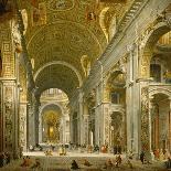 Interior of the Pantheon, Rome-Giovanni Paolo Panini-Giclee Print