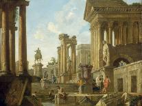 The Output of the Duke of Choiseul (1719-1785) of St. Peter's Square in Rome-Giovanni Paolo Pannini-Giclee Print