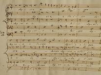 Handwritten Music Score of Mass for Four Voices, Kyrie Eleison-Giovanni Pierluigi da Palestrina-Mounted Giclee Print