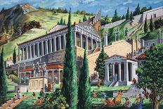 The Temple of Apollo at Delphi-Giovanni Ruggero-Framed Premier Image Canvas