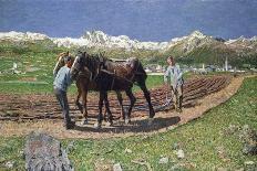 Ploughing, 1887-90-Giovanni Segantini-Giclee Print