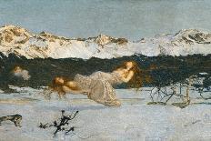 Mermaid Being Mobbed by Seagulls-Giovanni Segantini-Giclee Print