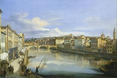 Lungarno in Florence-Giovanni Signorini-Giclee Print