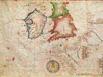 The French Coast, England, Scotland and Ireland, from a Nautical Atlas, 1520 (Detail)-Giovanni Xenodocus da Corfu-Giclee Print
