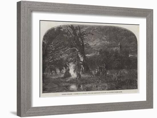 Gipsies, Twilight, from the Exhibition of the Society of Painters in Water-Colours-George Haydock Dodgson-Framed Giclee Print