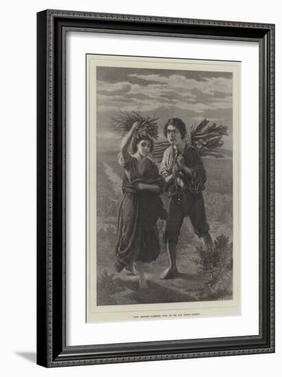 Gipsy Children Gathering Wood-Alfred Rankley-Framed Giclee Print