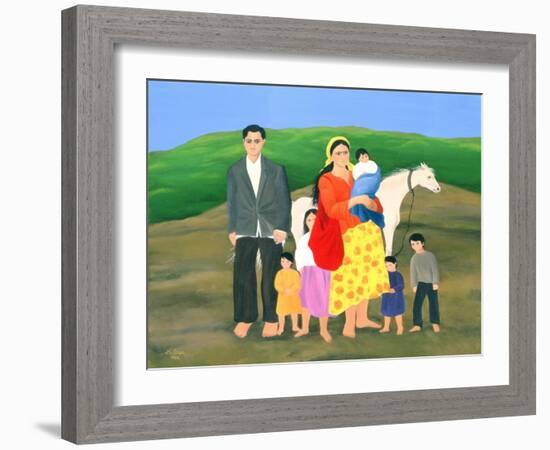 Gipsy Family, 1986-Magdolna Ban-Framed Giclee Print