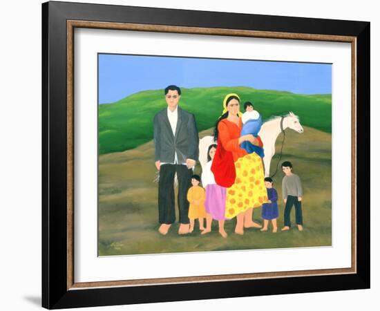 Gipsy Family, 1986-Magdolna Ban-Framed Giclee Print