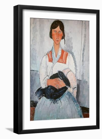 Gipsy Woman with Child, 1918-Amedeo Modigliani-Framed Giclee Print