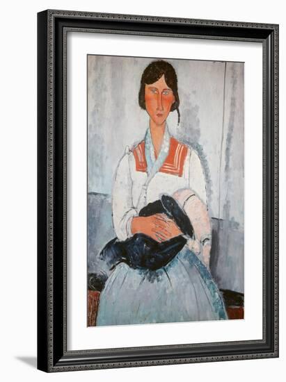 Gipsy Woman with Child, 1918-Amedeo Modigliani-Framed Giclee Print