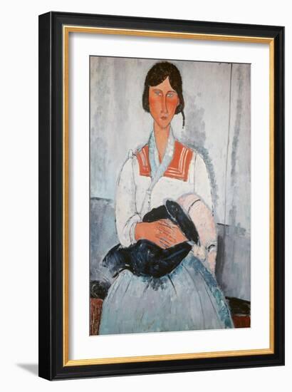 Gipsy Woman with Child, 1918-Amedeo Modigliani-Framed Giclee Print