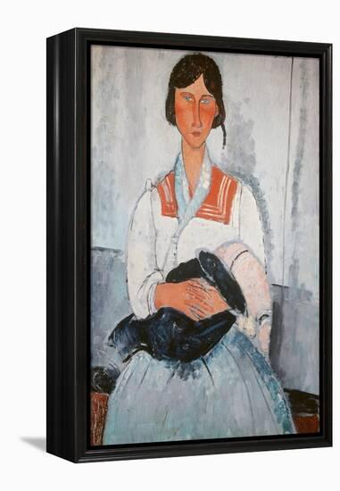 Gipsy Woman with Child, 1918-Amedeo Modigliani-Framed Premier Image Canvas