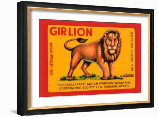 Gir Lion-null-Framed Art Print