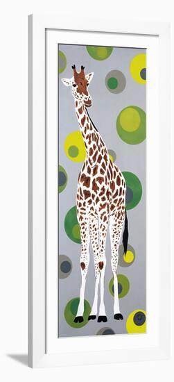 Girafe aux Bulles Verte-Mosko-Framed Art Print