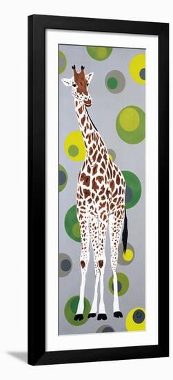 Girafe aux Bulles Verte-Mosko-Framed Art Print