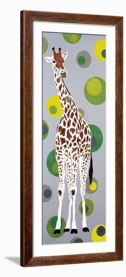 Girafe aux Bulles Verte-Mosko-Framed Art Print