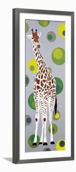 Girafe aux Bulles Verte-Mosko-Framed Art Print