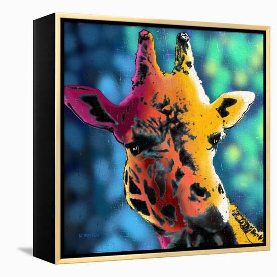 Giraffe 1-Marlene Watson-Framed Premier Image Canvas