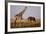 Giraffe and Elephant on the Savanna-Paul Souders-Framed Photographic Print