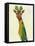 Giraffe and Scarves-Fab Funky-Framed Stretched Canvas