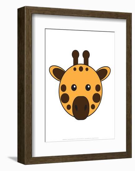 Giraffe - Animaru Cartoon Animal Print-Animaru-Framed Giclee Print