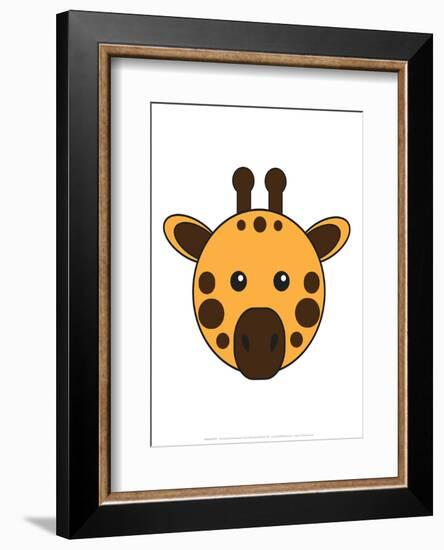 Giraffe - Animaru Cartoon Animal Print-Animaru-Framed Giclee Print