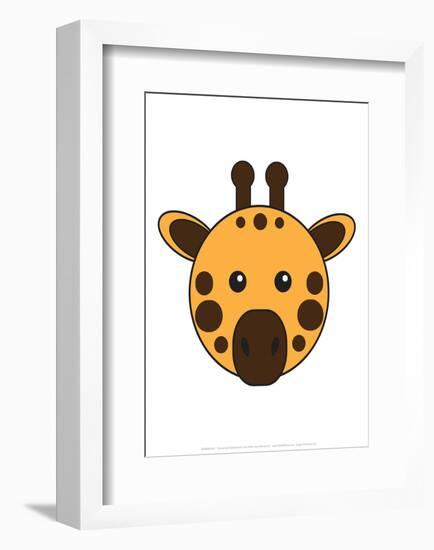 Giraffe - Animaru Cartoon Animal Print-Animaru-Framed Giclee Print