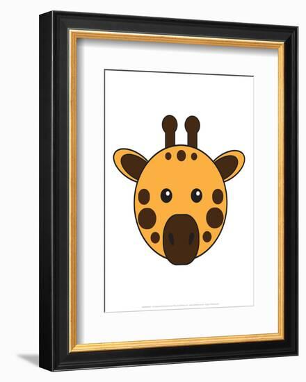 Giraffe - Animaru Cartoon Animal Print-Animaru-Framed Giclee Print