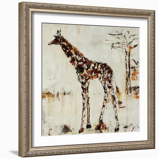 Giraffe Attack-Jodi Maas-Framed Giclee Print