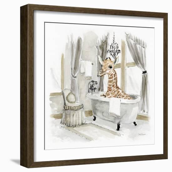 Giraffe Bath-Carol Robinson-Framed Art Print