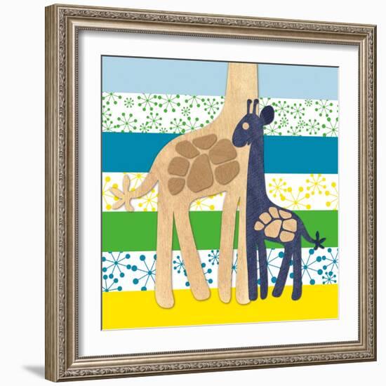 Giraffe Family-Z Studio-Framed Art Print