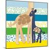 Giraffe Family-Z Studio-Mounted Art Print