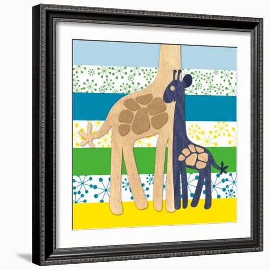 Giraffe Family-Z Studio-Framed Art Print